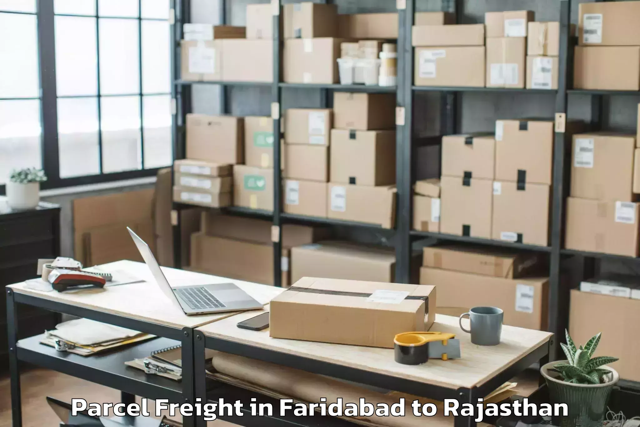 Comprehensive Faridabad to Viratnagar Parcel Freight